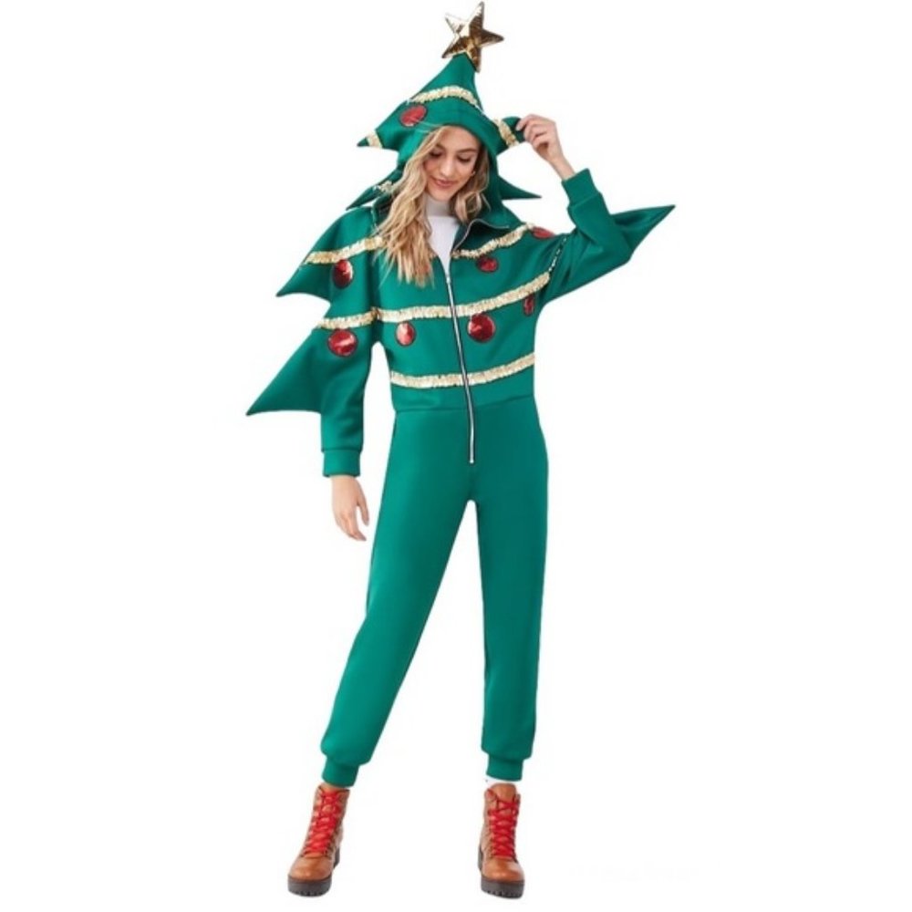 Forever 21 | Christmas Tree Jumpsuit